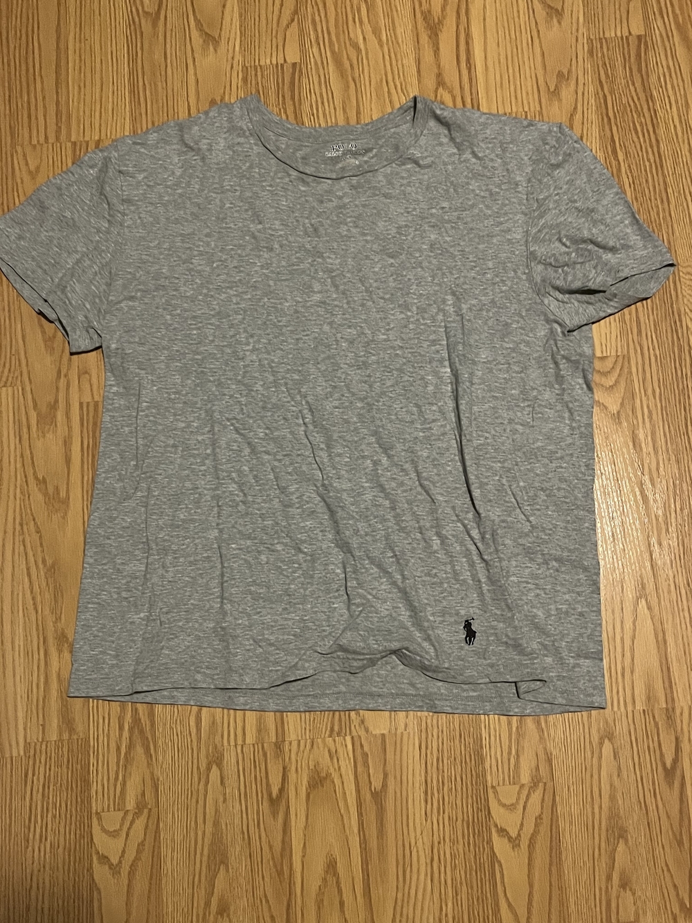Polo by Ralph Lauren Gray Crew Neck Tee with Embroidered Pony